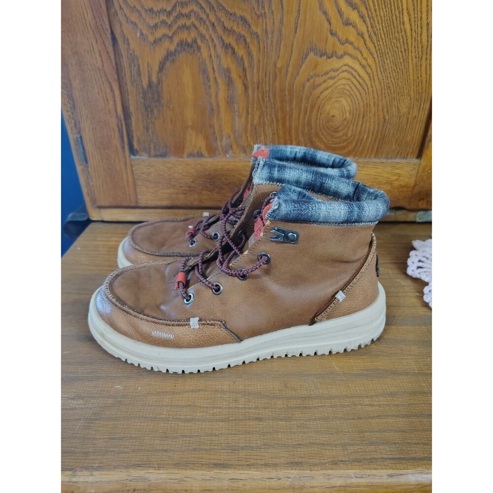 Hey Dude Kids Boy's Bradley Classic Sneaker Walnut Size 5